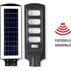 120 Watt Ledli Solarlı Sensörlü Sokak Armatürü