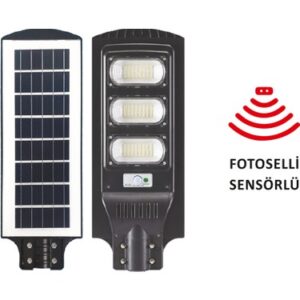 90 Watt Ledli Solarlı Sensörlü Sokak Armatürü